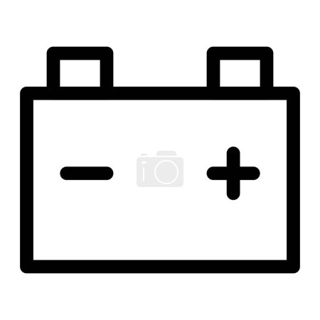 Illustration for Use of battery in car to activate electrical system. - Royalty Free Image