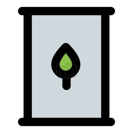 Illustration for Barrel used to store energy fuel. - Royalty Free Image