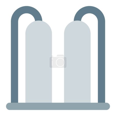 Illustration for Liquid separation via heating and condensing. - Royalty Free Image