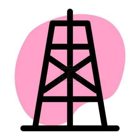 Téléchargez les illustrations : Forage de structure mobile pour l'extraction du pétrole. - en licence libre de droit