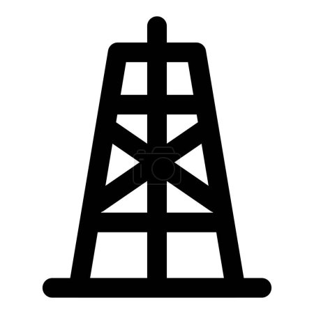 Illustration for Movable structure drilling for oil extraction. - Royalty Free Image
