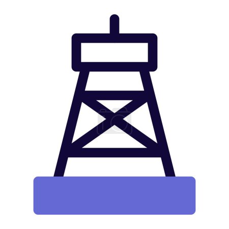 Illustration for Portable drilling rig for producing oil. - Royalty Free Image