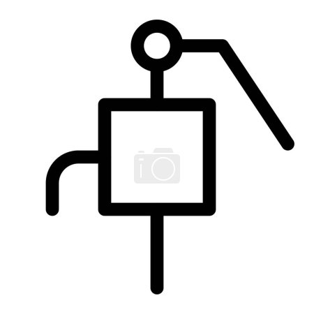 Téléchargez les illustrations : Dispositif de pompage manuel utilisé pour l'extraction de l'huile. - en licence libre de droit