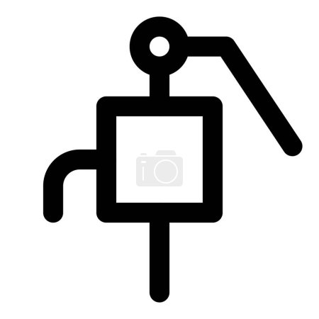 Téléchargez les illustrations : Dispositif de pompage manuel utilisé pour l'extraction de l'huile. - en licence libre de droit
