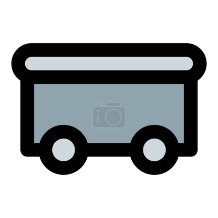 Illustration for Wheeled vehicle for transporting mined materials. - Royalty Free Image