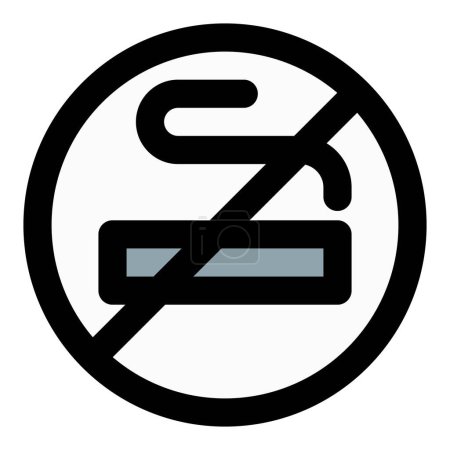 Ilustración de Fumar restringido en gasolinera por precaución. - Imagen libre de derechos