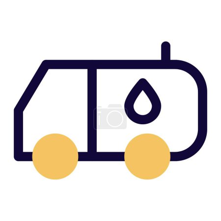 Ilustración de Camión que transporta productos petrolíferos líquidos. - Imagen libre de derechos