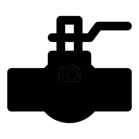 Ilustración de Válvula, un dispositivo que regula el flujo de aceite. - Imagen libre de derechos