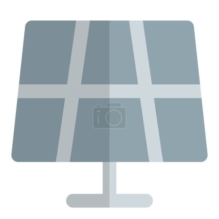 Illustration for Solar panels use sunshine to generate electricity. - Royalty Free Image