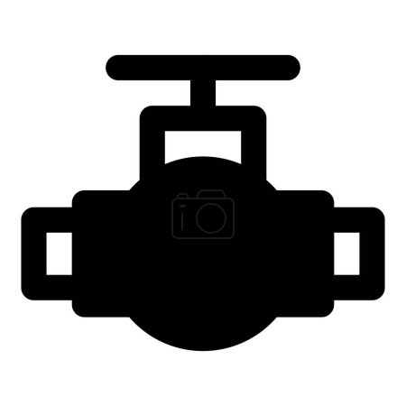 Illustration for Valve controls or regulates fluid flow direction. - Royalty Free Image