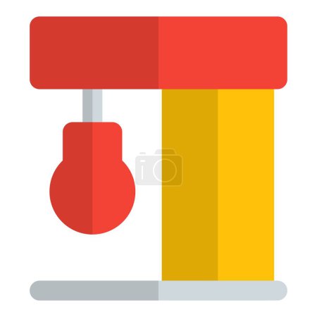 Illustration for Testing punching power with boxing machine. - Royalty Free Image