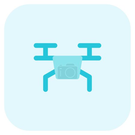 Ilustración de Drone, un avión sin nombre o vehículo volador. - Imagen libre de derechos