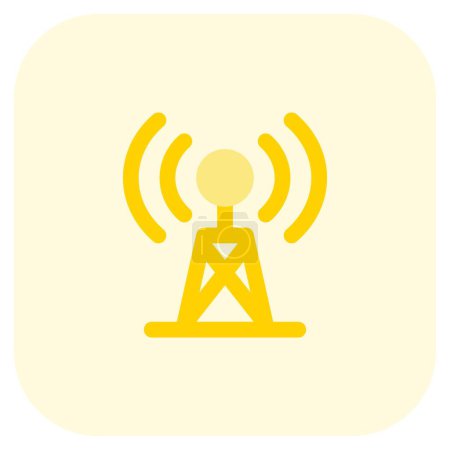 Ilustración de Torre de señalización para transmitir señales de comunicación. - Imagen libre de derechos