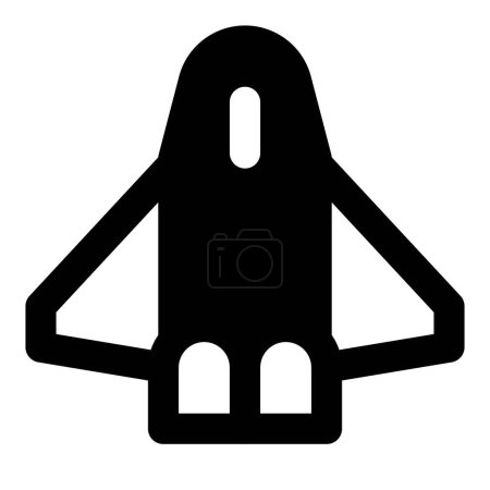 Ilustración de Nave espacial reutilizable se lanza a la órbita terrestre. - Imagen libre de derechos