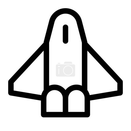 Illustration for Reusable spacecraft launches into earth orbit. - Royalty Free Image