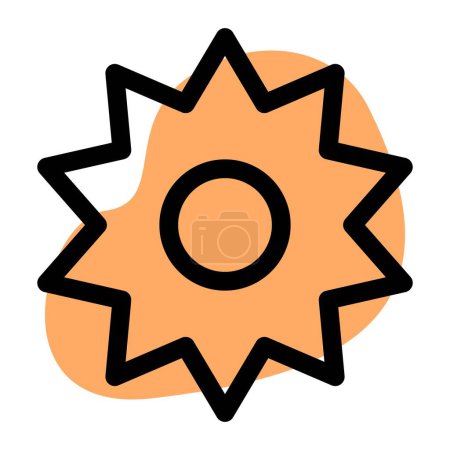 Ilustración de Bola caliente de gases brillantes o estrella enana, sol. - Imagen libre de derechos