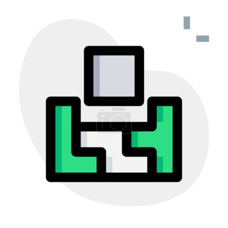 Illustration for Tetris, a falling blocks puzzle. - Royalty Free Image