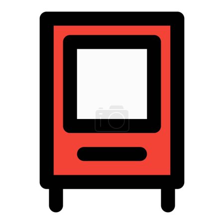 Illustration for Vending machine providing snacks, drinks, and goods. - Royalty Free Image