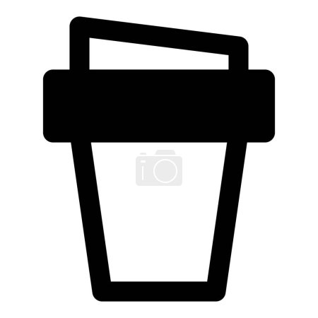 Illustration for Restaurant serving coffee in to-go cup. - Royalty Free Image