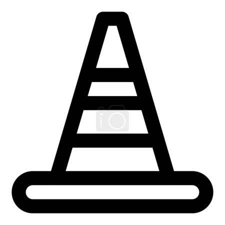 Ilustración de Los conos se utilizan para regular el tráfico en las carreteras. - Imagen libre de derechos