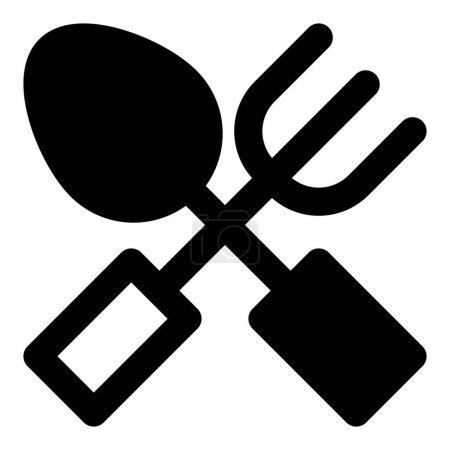 Illustration for Cutlery or metal utensils for eating food. - Royalty Free Image