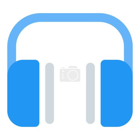 Illustration for Private listening experience with headphones or player. - Royalty Free Image