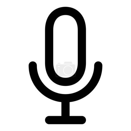 Illustration for Microphone captures audio sound for recording. - Royalty Free Image