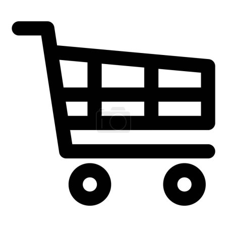 Illustration for Rolling cart for convenient shopping transport. - Royalty Free Image