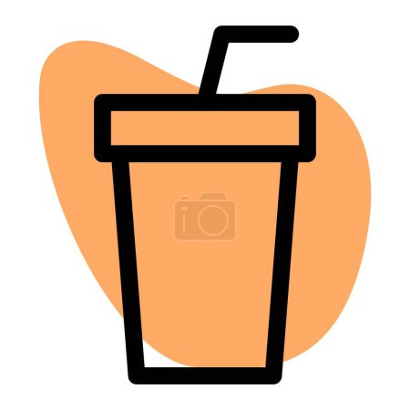 Illustration for Portable refreshment in convenient sealed container. - Royalty Free Image
