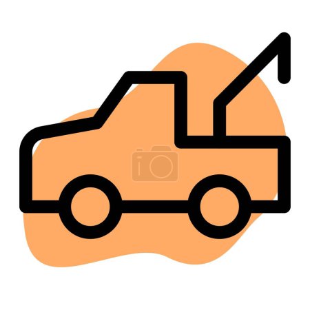 Ilustración de Remolque utilizado para mover vehículos con discapacidad. - Imagen libre de derechos