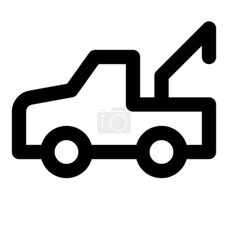 Illustration for Tow truck used to move disabled vehicles. - Royalty Free Image