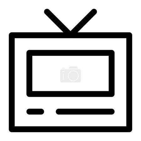 Illustration for Antique television set with an antenna. - Royalty Free Image