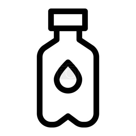 Ilustración de Hidratación portátil en recipiente de plástico sellado. - Imagen libre de derechos