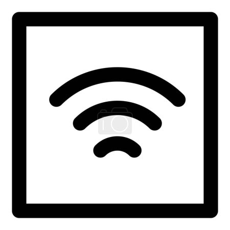 Téléchargez les illustrations : Technologie sans fil fournissant un accès à la connectivité Internet. - en licence libre de droit