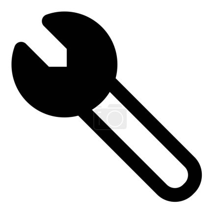 Illustration for Wrench tool for tightening or loosening bolts. - Royalty Free Image