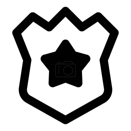 Illustration for Police badge, symbol of authority and public trust. - Royalty Free Image