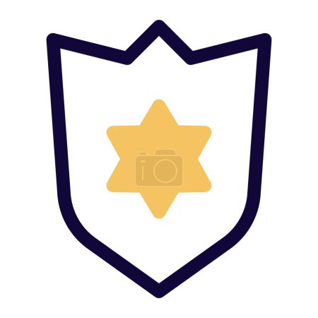 Téléchargez les illustrations : Insigne, symbole de l'autorité policière et de l'honneur. - en licence libre de droit