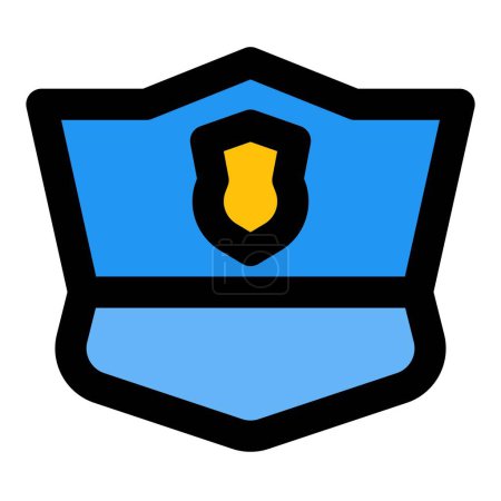 Illustration for Police hat signifying law enforcement authority. - Royalty Free Image