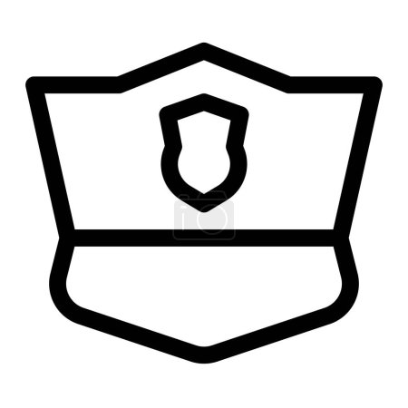 Ilustración de Sombrero de policía que significa autoridad policial. - Imagen libre de derechos