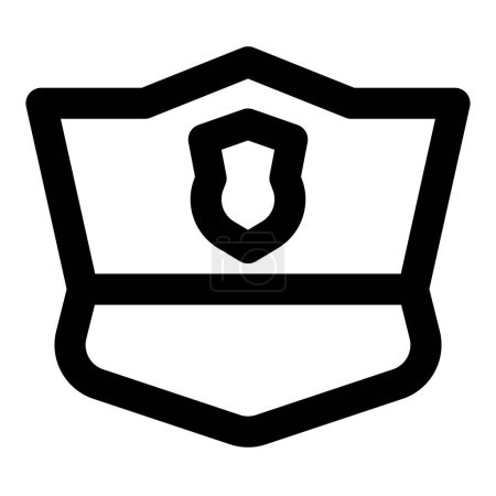 Ilustración de Sombrero de policía que significa autoridad policial. - Imagen libre de derechos