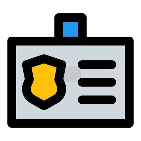 Illustration for Police identification verifies officer's authority. - Royalty Free Image