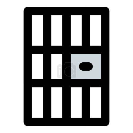 Téléchargez les illustrations : Obstacle sécurisant l'entrée ou la sortie dans la prison. - en licence libre de droit