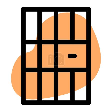 Téléchargez les illustrations : Obstacle sécurisant l'entrée ou la sortie dans la prison. - en licence libre de droit