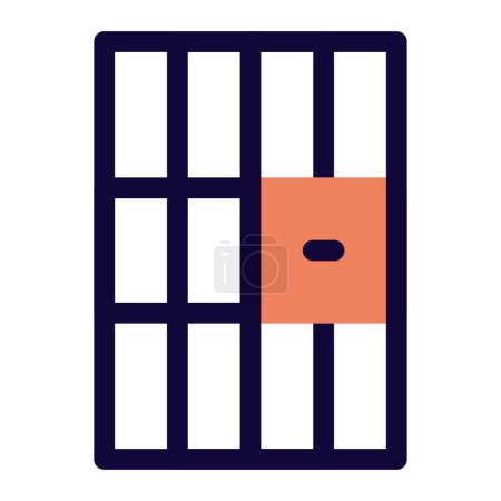 Obstacle sécurisant l'entrée ou la sortie dans la prison.