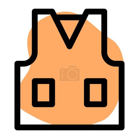 Illustration for Protective gear with pockets for essentials. - Royalty Free Image