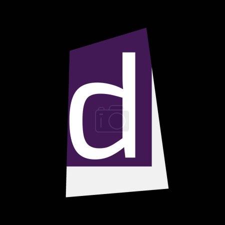 Illustration for Lowercase d letter in unique colorful design. - Royalty Free Image