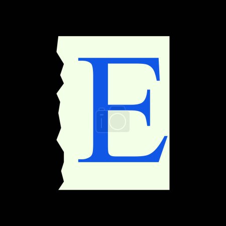 Ilustración de Patrón de diseño de letra mayúscula E. - Imagen libre de derechos