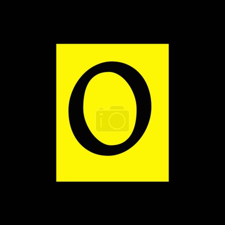 Photo for Cut out with a highlighted lowercase o. - Royalty Free Image