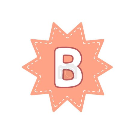 Ilustración de Insignia con la letra mayúscula B. - Imagen libre de derechos
