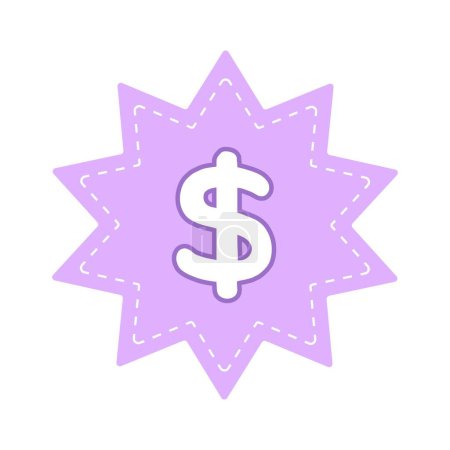 Ilustración de Signatura del dólar en forma de estrella. - Imagen libre de derechos